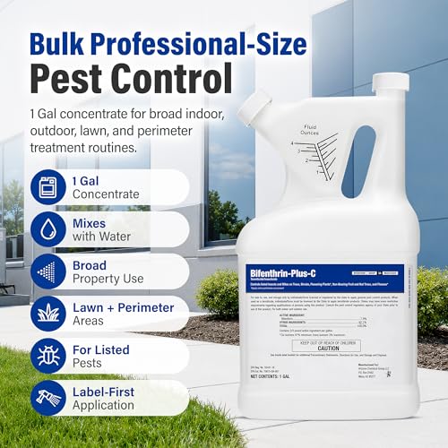 Bifenthrin-Plus-C Insecticide, 1 Gal Roach Killer Indoor - size: 1 gal