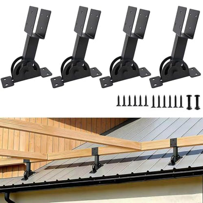 2x4 Pergola Roof Riser Bracket Kit, Heavy Duty Adjustable 4 Pcs - size: 2x4-4