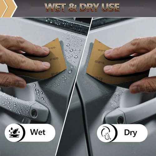 6-Sheet Premium 5000 Grit Wet Dry Sandpaper, 9 x 11 Inch - style: 5000Grit