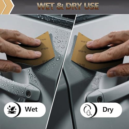 12-Sheet Premium 2000 Grit Wet Dry Sandpaper, 9 x 11 Inch - style: 2000Grit