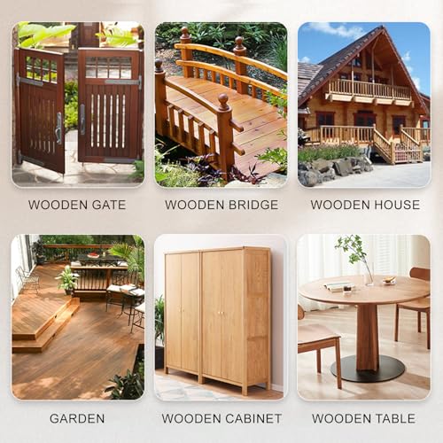 Pure Tung Oil for Wood with Wood Brush, Premium Wood Oil - Waterproof Wood Sealer Indoor and Outdoor, Tung Oil for Unfinished Bare Wood, Such as Wood Furniture, Wood Floors (8 Ounces) - size: 8 Ounces