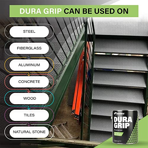 Dura Grip Amber Clear Anti-Slip Paint for Concrete, Wood, Tile and Metal – Non-Skid Coating for Floor, Decking and Ramps – Non-Slip Epoxy Paint (Quart)