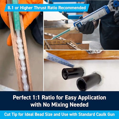 TotalBoat Thixo Flex Flexible Epoxy Glue - 185ml Tube & Mixing Tips