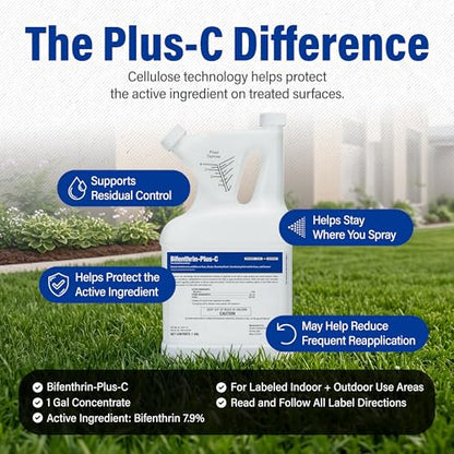 Bifenthrin-Plus-C Insecticide, 1 Gal Roach Killer Indoor - size: 1 gal