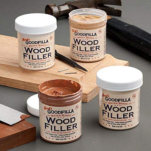 Goodfilla Maple/Beech/Pine, 8 oz, Wood and Grain Filler, Stainable, Sandable, Zero Waste, Non-Toxic, USA Made - color: Maple, size: 8 oz