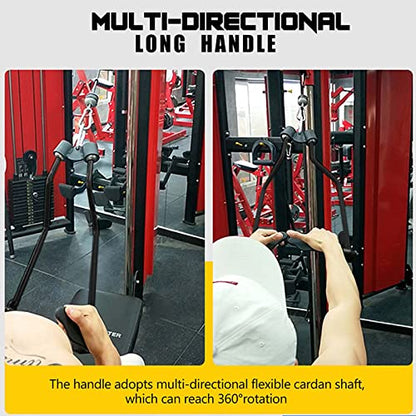 Adjustable Lat Pull down Bar, Cable Machine Attachments for Gym, Home Gym Fitness T-bar Row Pulldown Attachments, Lat Pull Down Machine Wide Grip Neutral Grip Handle - color: SP-B08