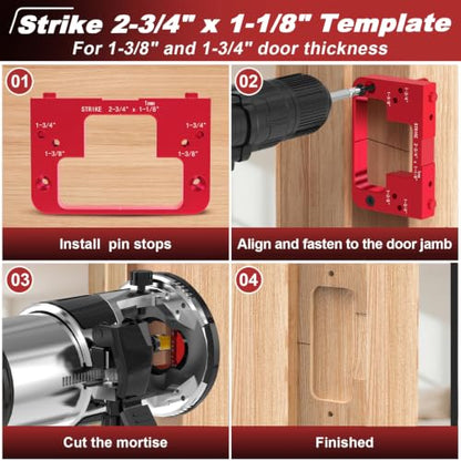 Door Latch and Strike Plate Mortise Tool for Router, Door Latch Jig