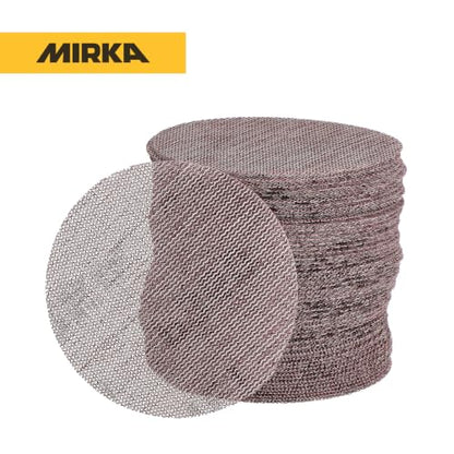 Mirka Abranet 3 Inch 100 Grit Mesh Sanding Discs, Hook and Loop, 50 Pack - size: Grit 100
