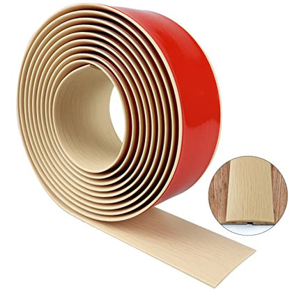 LSGCQ Vinyl Floor Transition Strip Self Adhesive 2" Wide, Wood Grain - color: Maple Wood Grain, size: 5cm, 10FT