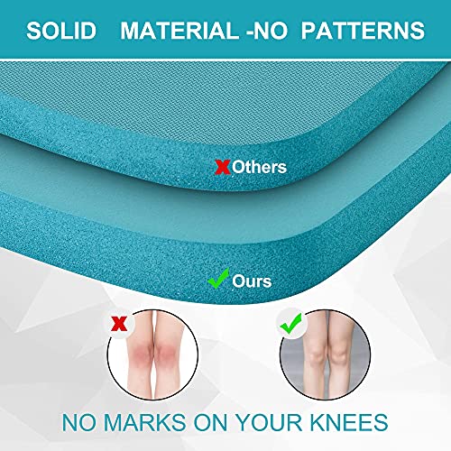 Extra Thick Kneeling Pads, Knee Pad Cushion for Yard Work, Gardening, Yoga, Exercise, Floor Kneeler for Baby Bath, Comfortable Foam Mats to Kneel On, 15.4 x 10.4 x 1.3inch, Blue (1)
