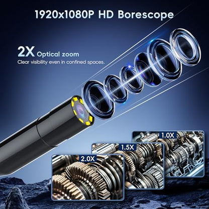 32.8FT Endoscope Camera with Light-1080P HD Borescope Inspection Camera - size: 10M