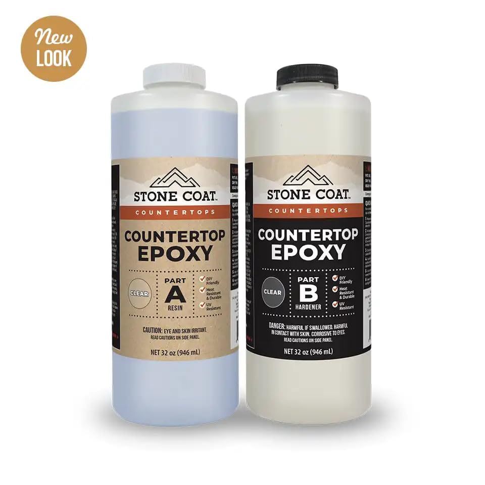 Stone Coat Countertops Epoxy Resin Kit for Countertops, Bar Tops, 1/2 Gal - size: 1/2 Gallon