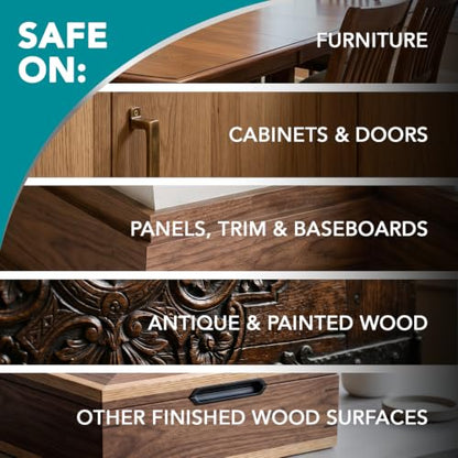 Weiman Cabinet & Wood Clean & Shine Spray - Furniture, Kitchen Cabinets, Baseboard & Trim, Fresh Almond Scent, Microfiber Cloth Included - size: 16 fl oz (Pack of 1)