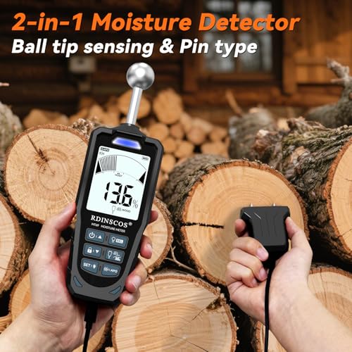 RDINSCOS 2-in-1 Pin & Pinless Moisture Meter - color: Black_base