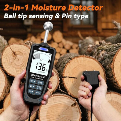 RDINSCOS 2-in-1 Pin & Pinless Moisture Meter - color: Black_base