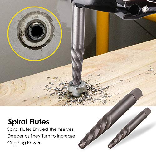 Topec 49pcs Screw Extractor/Drill Bit Set, Professional Remove Set for Removing Broken Studs, Bolts, Socket Screws and Fittings - size: 49 Pieces