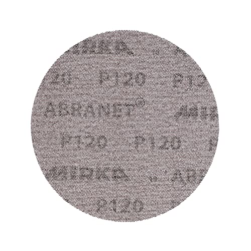 Mirka Abranet 6 Inch 120 Grit Mesh Sanding Discs, Hook and Loop, 10 Pack - size: 120