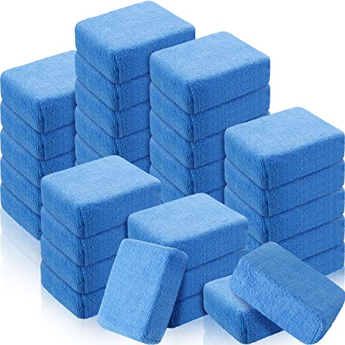 Riakrum 32 Pcs Microfiber Applicator Pads, Blue - color: Blue