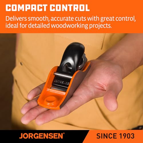 JORGENSEN No.102 Wood Planer, Low Angle Block Plane for Woodworking