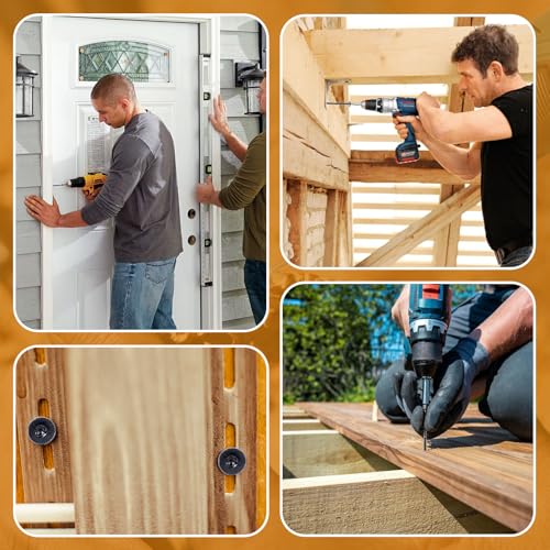 VIGRUE Deck Screws, Wood Screws - Star Drive Decking Screws for Timber, Log, Landscaping Wood, Rust-Resistant, Easy to Install, DIY Projector & Wood Working (50PCS #14X4-1/2) - style: 50PCS #14X4-1/2 deck screws