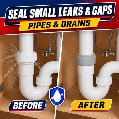 Moldable Waterproof Sealant Putty (Gray) for Leaks, Gaps, Pipes & Drains - color: Gray