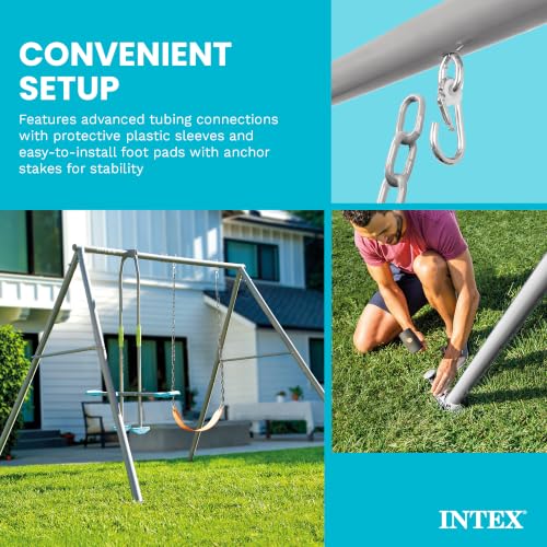 INTEX Heavy Duty Backyard Feature Swing Set - style: Two Feature