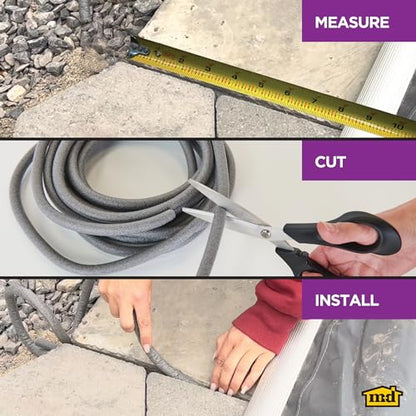 M-D Building Products - Versatile Gray Foam Backer Rod Set 1/2in x 20ft - Essential Caulk Saver for Sealing Concrete Gaps,Expansion Joints,and Crack Filling (71480),(Pack of 12) - size: 1/2" x 20' (Pack of 12)