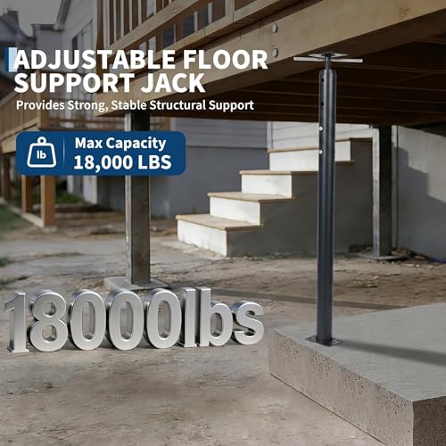 Garvee Adjustable Jack Post, 2House Floor Jack 56-100", House Jacks 18000LB - color: Black/56"-100"