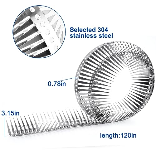 Bird Spikes, 120 Inch, Stainless Steel Fence Spikes - size: 120 inch