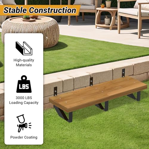 Steel Stair Step Riser 1-Step 3 Pack, Sturdy Metal Stair Stringer - size: 1 Step