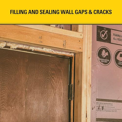 Stanley F902 Window & Door Foam Sealant (12x12 Oz.) – Low Expansion Polyurethane Insulating Spray Foam | Gaps and Cracks Filler for Window & Door Frames, Waterproof Sealant with Straw | 12 Oz. 12 Pack - size: 12 Pack