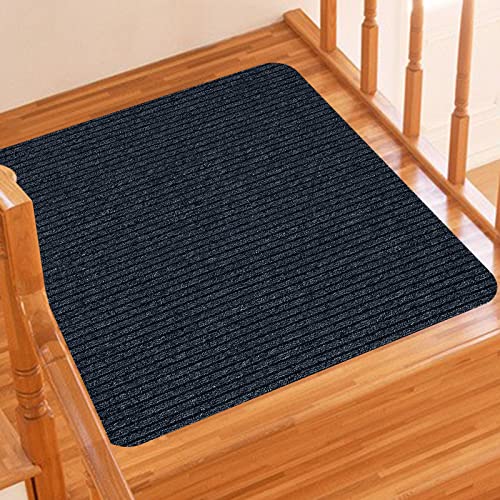 Stair Treads for Wooden Steps, Non-Slip Stair Runner Indoor Outdoor Stair Tread Landing Mats Covers Pads, 31" x 31"Matching Staircase Step Runner for for Elders, Kids and Pets (31" X 31", Grey) - color: Grey, size: 1 Piece (31" x 31")