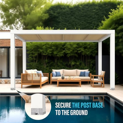 6-Pack 6x6 Deck Post Base for Concrete Galvanized Wood Beam Anchor - size: 6Pcs-6IN, style: Galvanized