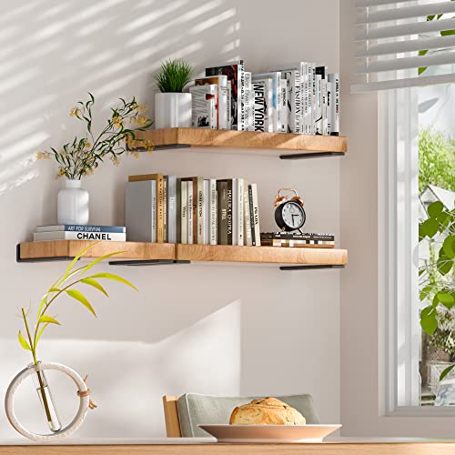 HOZE Sturdy Heavy Duty Shelf Bracket 8-Inch Set of 6, Perfect for Floating Shelves, Made from 1/5" Thick Metal in Matte Black Finish - size: 8 Inch, style: 6 Pack