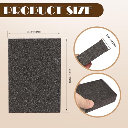 8pcs Sanding Blocks Assortment Kit, Sponge Sand Block Washable and Reusable, Wet & Dry Sandpaper Block - 60/80 Grit x 1pcs, 120/180/220 Grit x 2pcs - size: 60/80/120/180/220 Grits