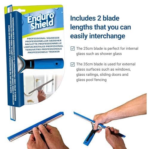 EnduroShield Professional Window Squeegee - 10 & 14 Inch Blades - size: Single: Professional Squeegee