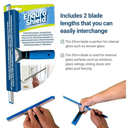 EnduroShield Professional Window Squeegee - 10 & 14 Inch Blades - size: Single: Professional Squeegee