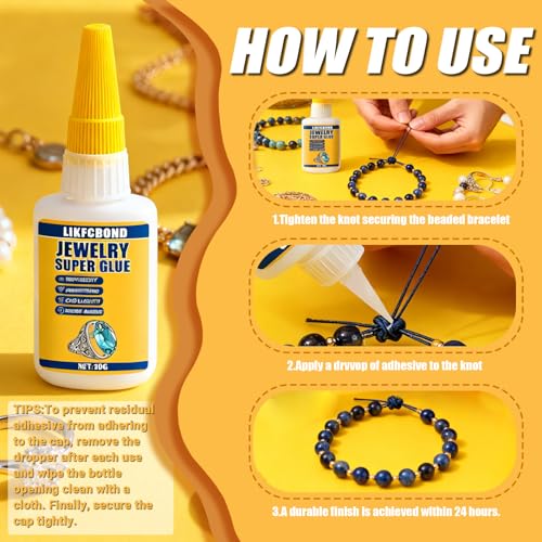 Jewelry Glue 30g Clear, Elastic String Adhesive Kit, Super Glue - style: Jewelry