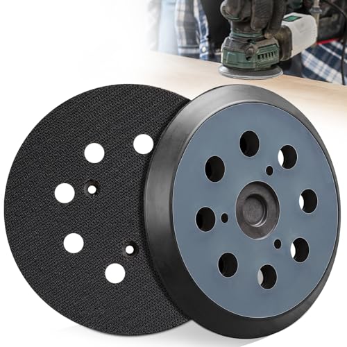 2Pcs 5 Inch 8 Hole Sander Pad 3 Screw Holes Sanding Pad - color: Blue