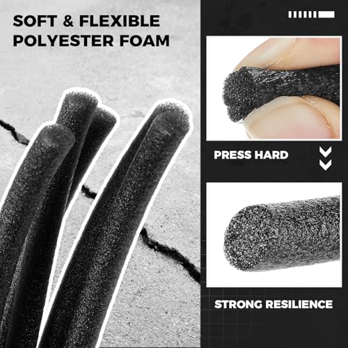 MotiMind Foam Backer Rod for Gap, 1/4 Inch X 50 ft, Black, 1 Roll - color: Black, size: 1/4 Inch X 50 ft