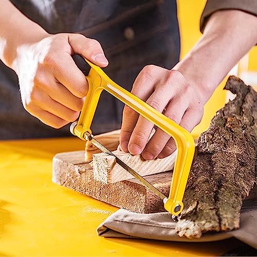 Hanpex 6 in. Mini Hacksaw & mitre Block Set - 150mm Extra Fine Cut Hack Saw with Bi-Metal Blade - style: Mini Hacksaw Set
