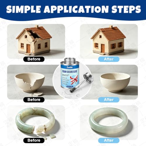 120ml Foam Glue, Craft Adhesive with Extra Applicator Sticks & Tape