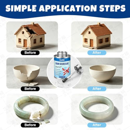 120ml Foam Glue, Craft Adhesive with Extra Applicator Sticks & Tape