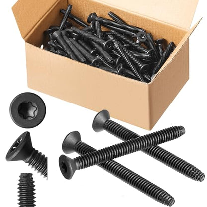 Blulu 100 Pcs 1/4-20 x 2-1/2" Self-Tapping Flat Head Trailer Deck Screws