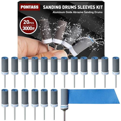 3000 Grit Sanding Stick, 20PCS Sanding Drums for Dremel Rotary Tool - style: 3000 Grit 20 Pcs