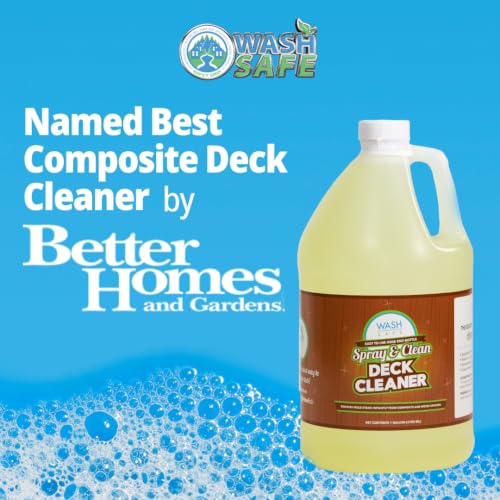 Wash Safe™ SPRAY & CLEAN Commercial-Strength Composite Deck Cleaner | Remove Black Stains | Cleans Up to 1,500 sq. ft. | Deep Set Cleaning, 1 Gal.