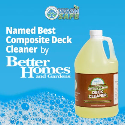 Wash Safe™ SPRAY & CLEAN Commercial-Strength Composite Deck Cleaner | Remove Black Stains | Cleans Up to 1,500 sq. ft. | Deep Set Cleaning, 1 Gal.