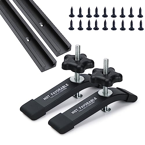 Aluminum 2PK 36" T-Track for Woodworking with 2PK Hold-Down Clamps - style: 36"X2 T-Track+Hold Down Clamps 2pk