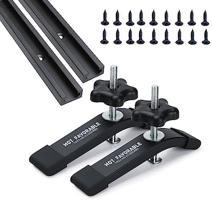 Aluminum 2PK 36" T-Track for Woodworking with 2PK Hold-Down Clamps - style: 36"X2 T-Track+Hold Down Clamps 2pk