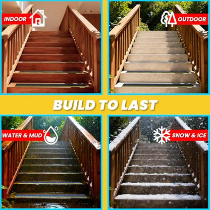 LifeGrip Reflective Anti Slip Stair Treads 6"x24" 10-Pack, Outdoor Grip - color: Reflective, size: 6" x 24"